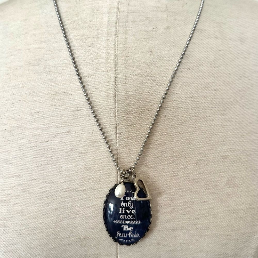 “You only live once “  charm pendant necklace